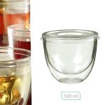 ΠΟΤΗΡΑΚΙ ΜΕ ΔΙΠΛΟ ΤΟΙΧΩΜΑ 100 ML Ø 64ΜΜ, Υ: 56ΜΜ TWIN WALL GLASS GC19200